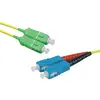 Image de Jarretière optique duplex monomode OS2 9/125 SC-APC/SC-UPC jaune - 5 m