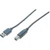 Image de Cordon éco USB 2.0 type A /B gris - 0,6 m