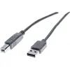 Image de Cordon éco USB 2.0 type A /B gris - 1,8 m