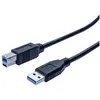 Image de Cordon éco USB 3.0 type A / B noir - 2,0 m