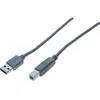 Image de Cordon USB 2.0 A / B gris - 5,0 m