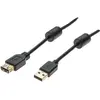 Image de Rallonge USB 2.0 type A / B avec ferrites noire - 1,0 m