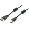 Image de Rallonge USB 2.0 type A /A avec ferrites noire - 3,0 m