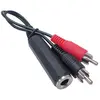 Image de Adaptateur Jack 6.35 mm vers 2 x RCAM - 0,10 m