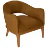 Image de Fauteuil velours LIBOR - Marron