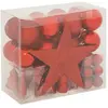 Image de Kit 44 Pièces Déco de Noël Star 24cm Rouge