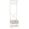 Image de Vestiaire 4 patères avec tiroir TISSA - Beige