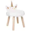 Image de Atmosphera Tabouret licorne en bois - Multicolore