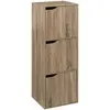 Image de Etagère 3 cases de rangement avec portes Mix n' modul - Longueur 34,50 cm x Hauteur 100,50 cm - Marron