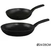 Image de Lot de 2 Poêles en Aluminium Caractère 24-28cm Noir