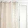 Image de Voilage Sama impression jacquard 140 x 240 cm - Lin/Beige