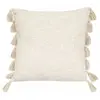Image de Coussin déco pompons - 50 x 50 cm - Ivoire