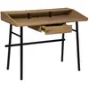 Image de Bureau Josan en MDF avec 1 tiroir de rangement central - Effet Chêne