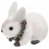 Image de Statuette Lapin Couronne 16cm Blanc