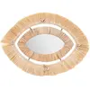 Image de Atmosphera Miroir mural raphia ovale - Beige