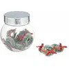 Image de Couronnes Noël Bocal 7 cm - Vert/Rouge