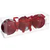 Image de Lot de 3 Boules de Noël Délice des Fêtes 7cm Rouge