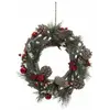 Image de Couronne de Noël Déco - 32cm - Vert et Naturel