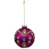 Image de Boule de Noël Glitter Folk 8cm Rose & Or