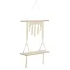 Image de Étagère Murale en Bois Macramé 80cm Ivoire