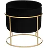 Image de Atmosphera Pouf-coffre rond - Noir