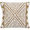 Image de Coussin Déco Tufté Miska 45x45cm Ivoire & Ocre