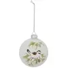 Image de Boule de Noël en Verre Oiseau 8cm Blanc