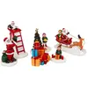 Image de Lot de 6 Personnages Village de Noël Laponie 23cm Multicolore