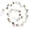 Image de Guirlande de Noël Fleurs de Coton 200cm Blanc