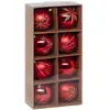 Image de Lot de 8 Boules de Noël Maison des Couleurs 8cm Rouge & Or