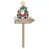 Image de Pancarte en Bois Père Noël 59cm Marron