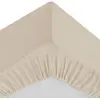 Image de Drap Housse 1 Personne Percale 90x190cm Beige Lin