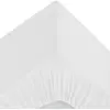 Image de Drap Housse 2 Personnes Percale 160x200cm Blanc