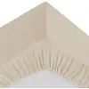 Image de Drap Housse 2 Personnes Percale 160x200cm Beige Lin