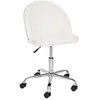 Image de Chaise de bureau à roulette en bouclette GEOS - Blanc
