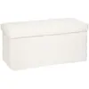 Image de Atmosphera Pouf pliable fourrure - Blanc