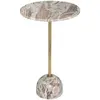 Image de Atmosphera Table d'appoint marbre - Beige & blanc