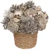 Image de Composition Artificielle Terre de Rose 19cm Champagne