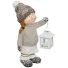 Image de Personnage Déco Fille & Lanterne 25cm Multicolore