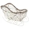 Image de Traineau Déco en Rotin Neige 25cm Blanc