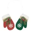 Image de Décoration Murale de Noël Moufle 38cm Rouge & Vert