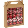 Image de Lot de 25 Boules de Noël Maison des Couleurs 6cm Rouge & Blanc
