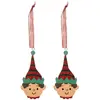 Image de Lot de 2 Sujets de Noël Tête de Lutin 11cm Multicolore