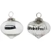 Image de Lot de 2 Boules de Noël en Verre Goutte 8cm Argent