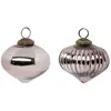 Image de Lot de 2 Boules de Noël en Verre Goutte 8cm Marron
