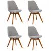 Image de Lot de 4 Chaises Vintage Baya 79cm Gris