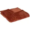 Image de Plaid Doux Uni Flanel 130x180cm Terracotta