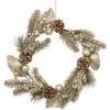 Image de Couronne de Noël Pomme de Pin 40cm Or