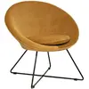 Image de Atmosphera Fauteuil velours rétro - Ocre