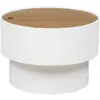 Image de Atmosphera Table basse coffre ronde - Blanc